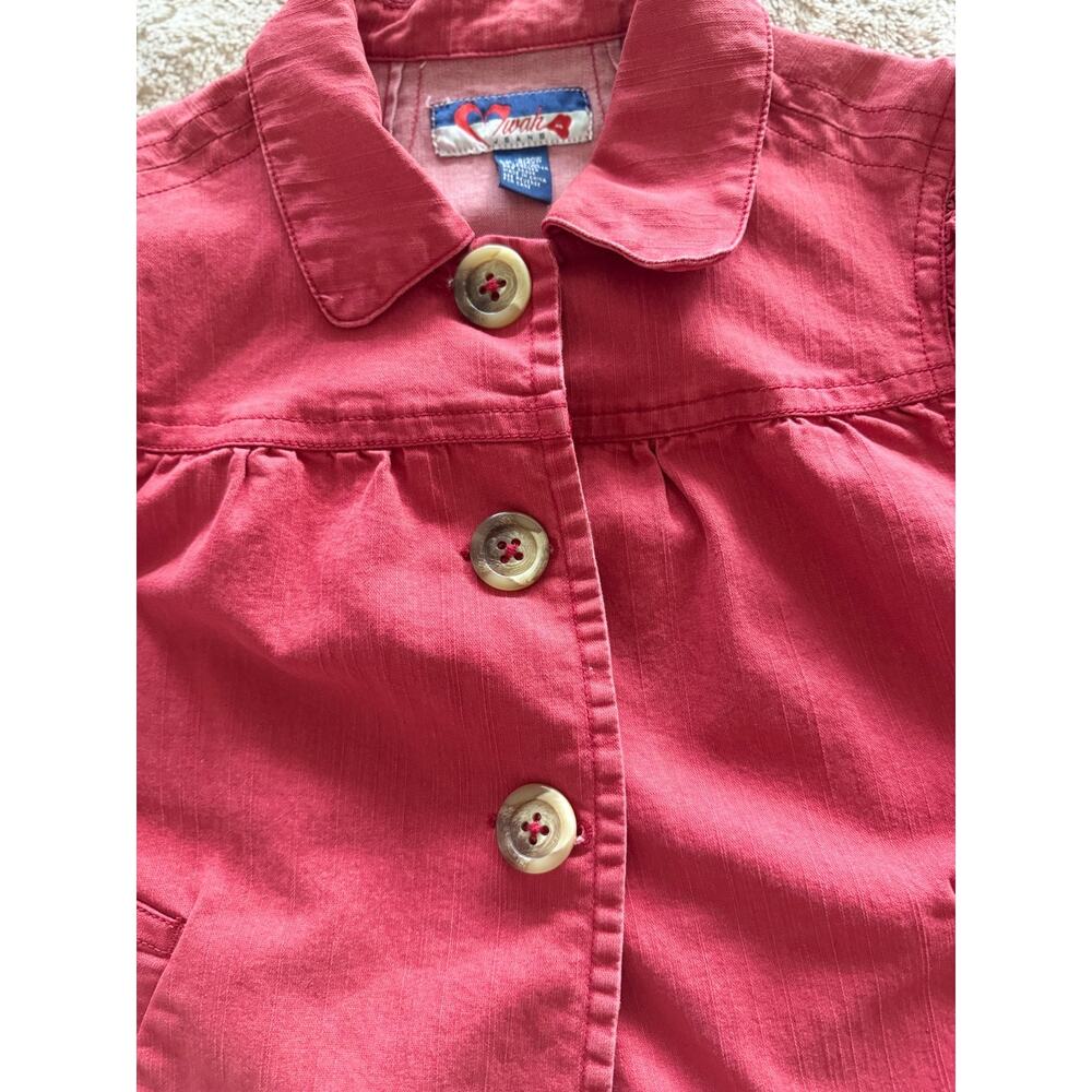 Vintage Twan Pink Swing Jacket Size 18/20 | Cottagecore Puff Sleeve Button Front - Picture 9 of 10